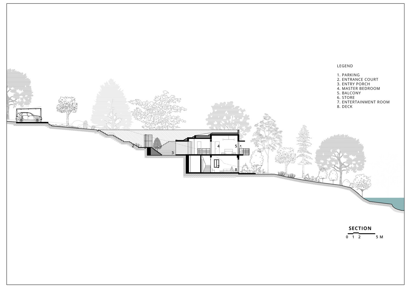 sloped to fit 14 homes that embrace the hill as a catalyst for their design - 25053